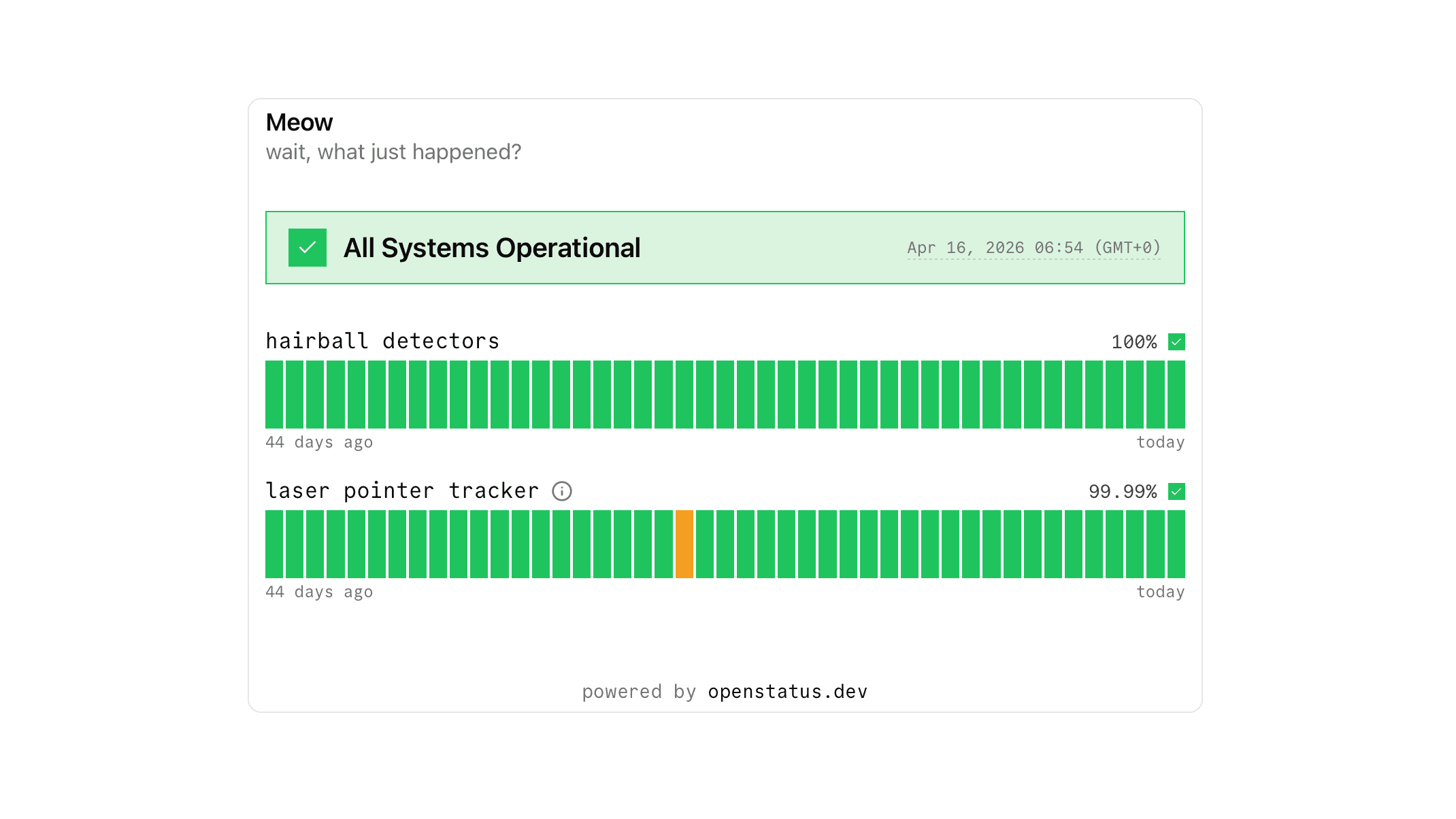 Embed your status page anywhere